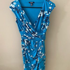 Blue floral Chaps Dress